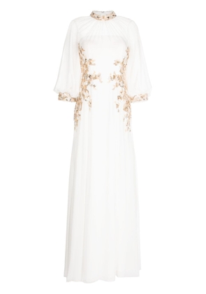 Saiid Kobeisy Georgette sequin-embellished dress - White