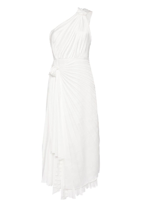 Acler asymmetric draped dress - White