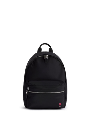 AMI Paris Ami de Coeur zip-fastening backpack - Black