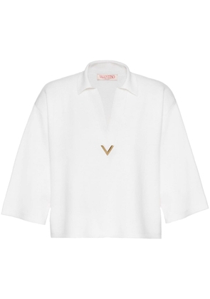 Valentino Garavani VGold detail knit top - White