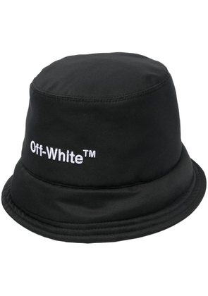 Off-White logo-embroidered bucket hat - Black