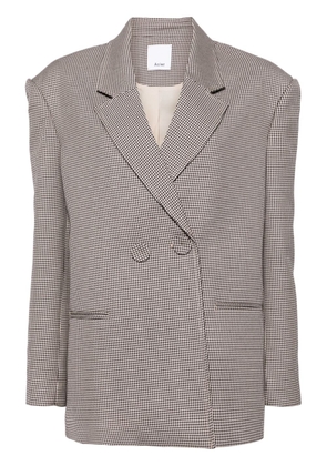 Acler houndstooth double-breasted blazer - Brown