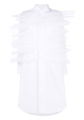 Comme Des Garçons ruffle-detail long-sleeve shirt - White