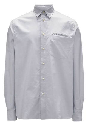 JW Anderson logo-embroidered cotton shirt - Grey