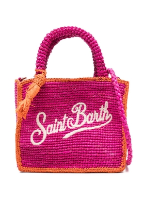 MC2 Saint Barth mini Vanity raffia tote bag - Pink
