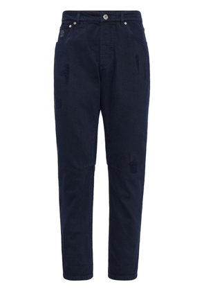 Brunello Cucinelli dyed slim-fit jeans - Blue