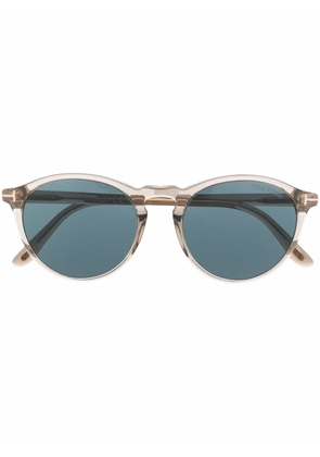 TOM FORD Eyewear Aurele round-frame sunglasses - White