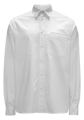 JW Anderson embroidered-logo cotton shirt - White