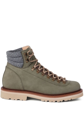 Brunello Cucinelli lace-up hiking boots - Green