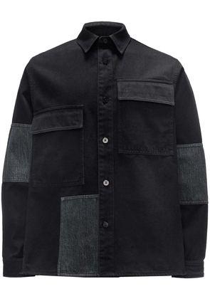 JW Anderson patchwork-design cotton shirt - Black