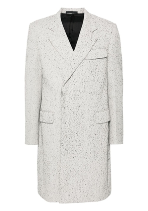 Lanvin speckle-finish double-breasted coat - White