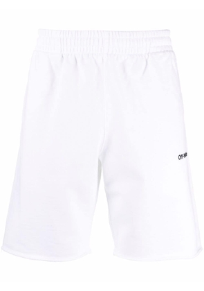 Off-White Helvetica logo-print shorts