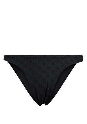 ANINE BING Millie monogram bikini bottom - Black
