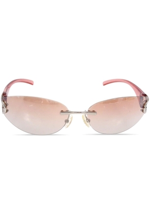 Céline Pre-Owned 1990-2000s oval-frame sunglasses - Pink