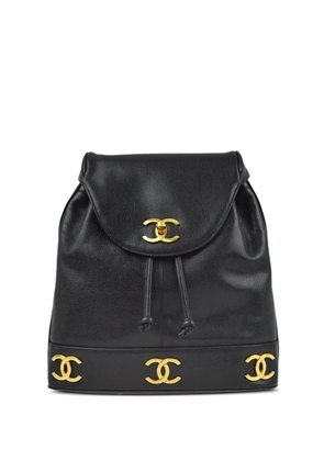 CHANEL Pre-Owned 1992 Triple CC backpack - Black