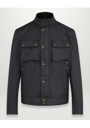 Belstaff Racemaster Jacket Men's Waxed Cotton Black Size UK 34