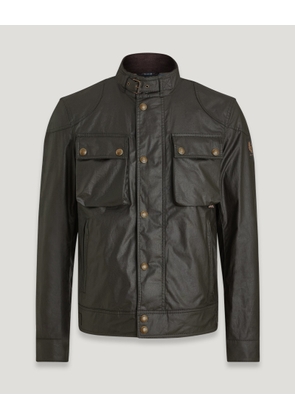 Belstaff Racemaster Jacket Men's Waxed Cotton Faded Olive Size UK 44