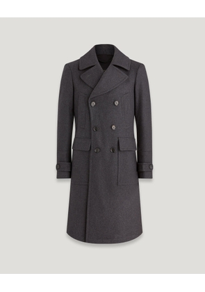 Belstaff Milford Coat Men's Wool Cashmere Blend Charcoal Size UK 34