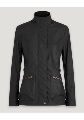 Belstaff Madeline Jacket Women's Waxed Cotton Black Size UK 4