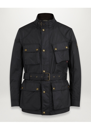 Belstaff Trialmaster Jacket Men's Waxed Cotton Black Size UK 46