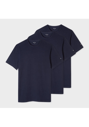 Paul Smith Navy Cotton Lounge T-Shirts Three Pack Blue
