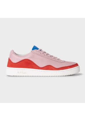 Paul Smith Women's Powder Pink 'Pip' Leather Trainers With Suede Trim