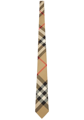 Burberry Exploded Check Tie in Archive Beige - Brown. Size all.