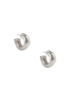 AGMES Small Celia Hoop Earrings in Sterling Silver - Metallic Silver. Size all.