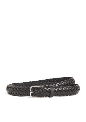 Giorgio Armani Leather Braided Belt