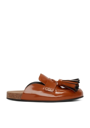 Jw Anderson Patent Leather Tassel Loafer Mules
