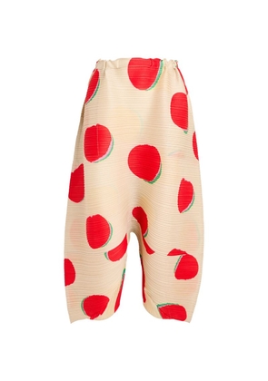 Pleats Please Issey Miyake Bean Dots Cropped Trousers