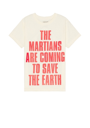 Pleasures Martians T-shirt in Natural - Nude. Size S (also in ).