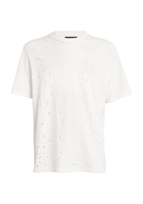 Amiri Cotton Distressed Shotgun T-Shirt
