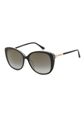 Jimmy Choo Grey Gradient Cat Eye Ladies Sunglasses ALY/F/S 0AE2/FQ 57