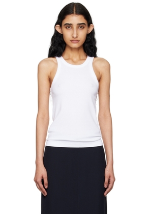 TOTEME White Curved Tank Top