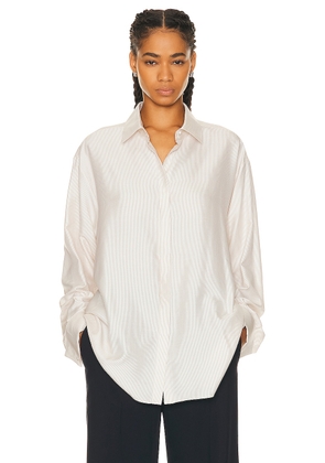 The Row Nomoon Shirt in Beige With Stripe - Beige. Size M (also in ).