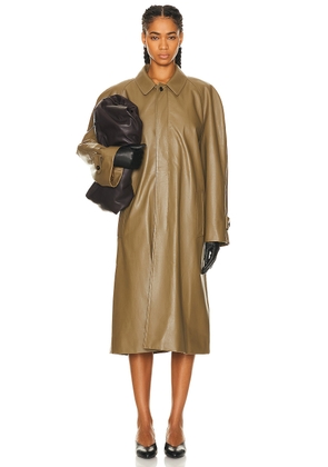 The Row Devitt Coat in Olive - Olive. Size XS (also in ).