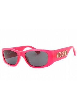 Moschino Grey Rectangular Ladies Sunglasses MOS145/S 0MU1/IR 55