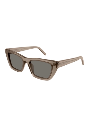 Saint Laurent Grey Cat Eye Ladies Sunglasses SL 276 MICA 043 53