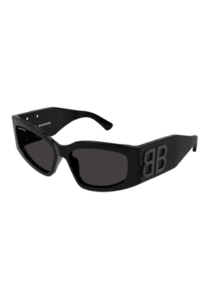 Balenciaga Grey Rectangular Ladies Sunglasses BB0321S 001 57