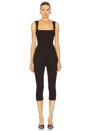 SANS FAFF Bell Pedal Pusher Jumpsuit in Brown - Brown. Size S (also in ).