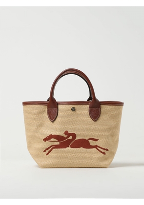 Longchamp Le Panier Pliage bag in raffia and leather
