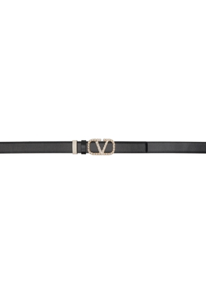 Valentino Garavani Reversible Black & Off-White VLogo Belt