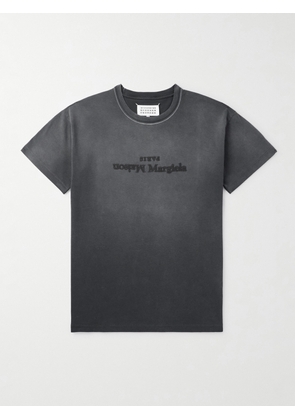 Maison Margiela - Logo-Embroidered Cotton-Jersey T-Shirt - Men - Black - XS