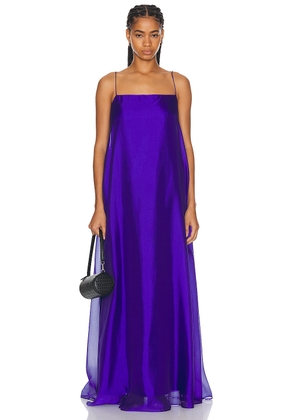 Staud Maxi Delfina Dress in Violet - Purple. Size S (also in L, XS).