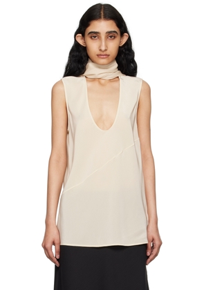 Helmut Lang Off-White Scarf Tank Top