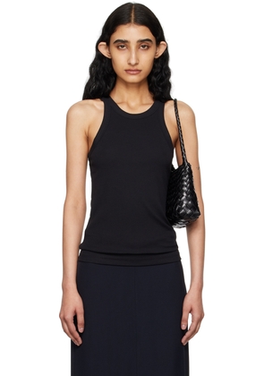 TOTEME Black Curved Tank Top