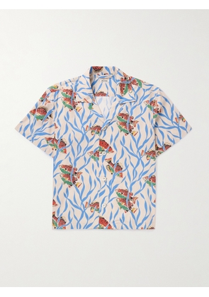 BODE - Swimmers Camp-Collar Printed Cotton Shirt - Men - Blue - S