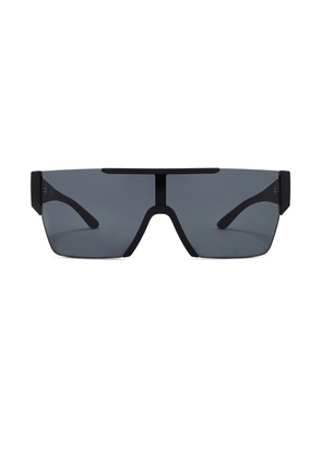 Burberry Rectangle Sunglasses in Matte Black - Black. Size all.