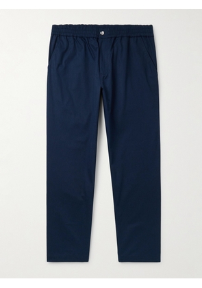 Maison Kitsuné - Straight-Leg Cotton Trousers - Men - Blue - FR 42